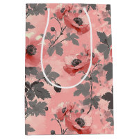 Pink, blush poppy flower pattern