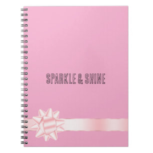 Pink Blush Ribbon Bow Notebook