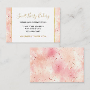 Pink Blush Rose Abstract Business Card