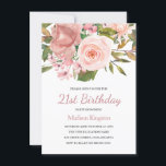 Pink Blush Rose Gold 21st Birthday Party Invite<br><div class="desc">Pink Blush Rose Gold 21st Birthday Party Invite

See matching collection In Niche and Nest Store</div>
