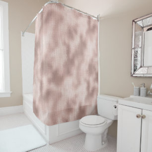 Pink Blush Rose Gold Bridal Shower Curtain
