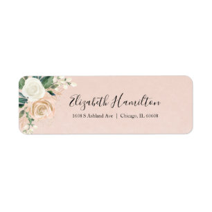 Pink Blush & Rose Gold Floral Watercolor Elegant