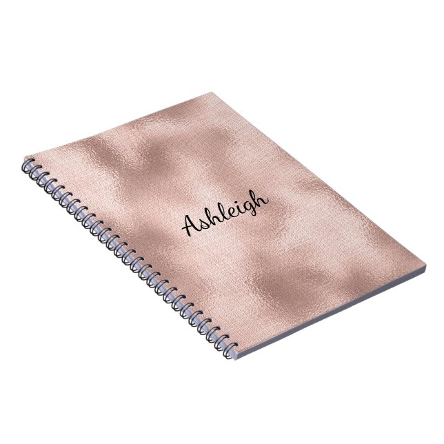 Pink Blush Rose Notebook (Right Side)