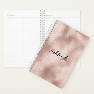 Pink Blush Rose Planner
