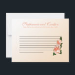 Pink Blush Rose Wedding Writable Advice Card<br><div class="desc">These adorable Writable Advice Cards are perfect addition to any Wedding. Simply hand these cards to your guests, along with fine tip Sharpie pens. Your guests can then write down any advice they have for the new bride and groom. These are printed at a 4.25" x 5.6" size on glossy...</div>