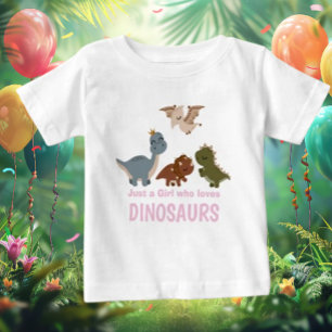 Pink Boho Dinosaur Baby T-Shirt