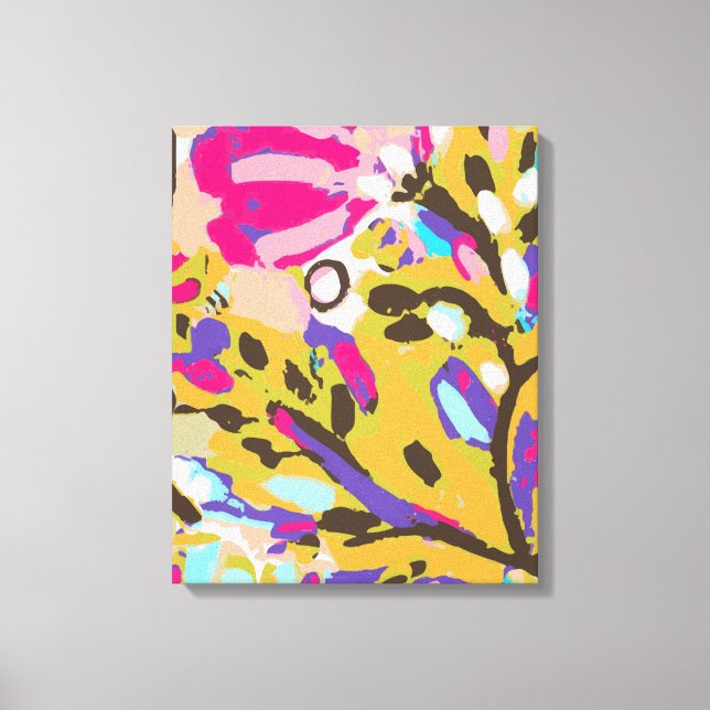 Pink Boho Floral I Canvas Print (Front)