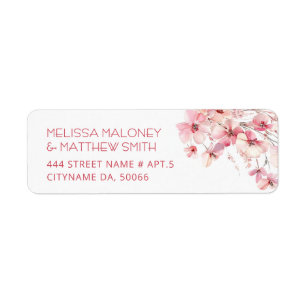 Pink Boho Floral White Wedding