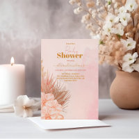 Pink Boho Pampas Grass Girl Baby Shower