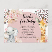 Pink Boho Safari Party Animals Girl Books for Baby