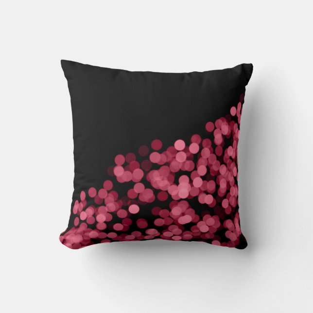 Pink Bokeh Designed Pillow (Front)