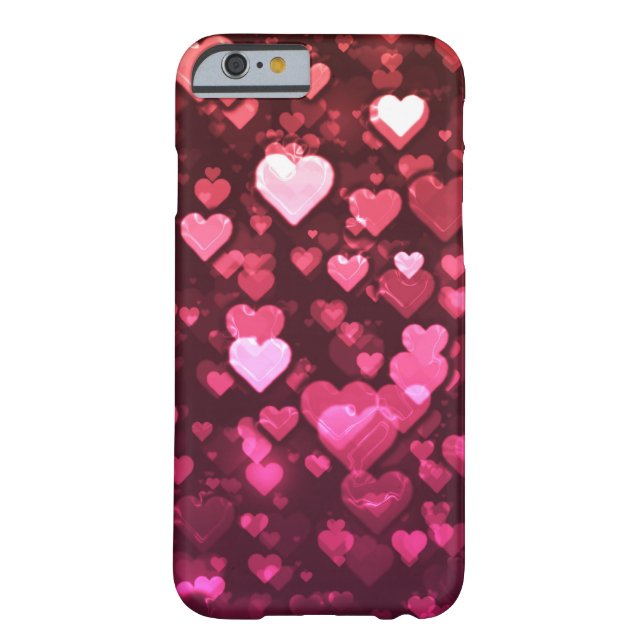 Pink Bokeh Hearts Digital Background Wallpaper Case-Mate iPhone Case (Back)