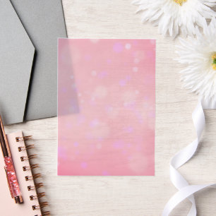 Pink Bokeh Vellum Invitations