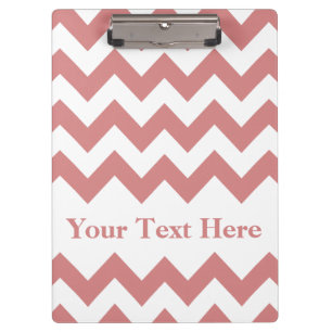 Pink Bold Chevron with customisable text Clipboard