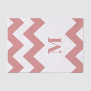 Pink Bold Chevron with monogram Tissue Paper