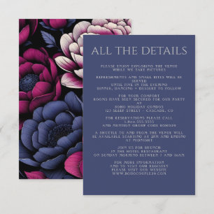 Pink Bold Floral Enclosure Card