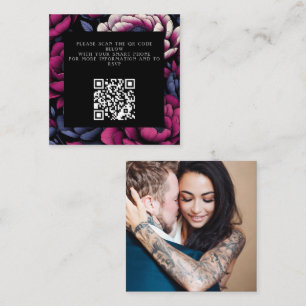 Pink Bold Floral QR Code Enclosure Card