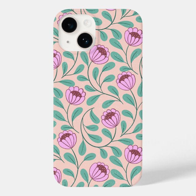 Pink bold florals Case-Mate iPhone case (Back)