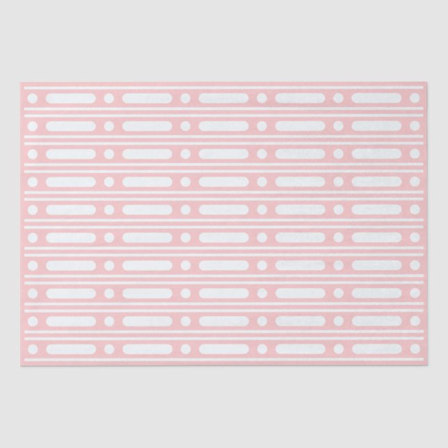 Pink Bone Inlay Dots Border Decoupage Paper (Front)