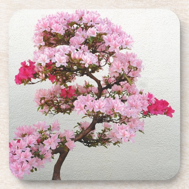 Pink Bonsai Tree Coaster (Front)