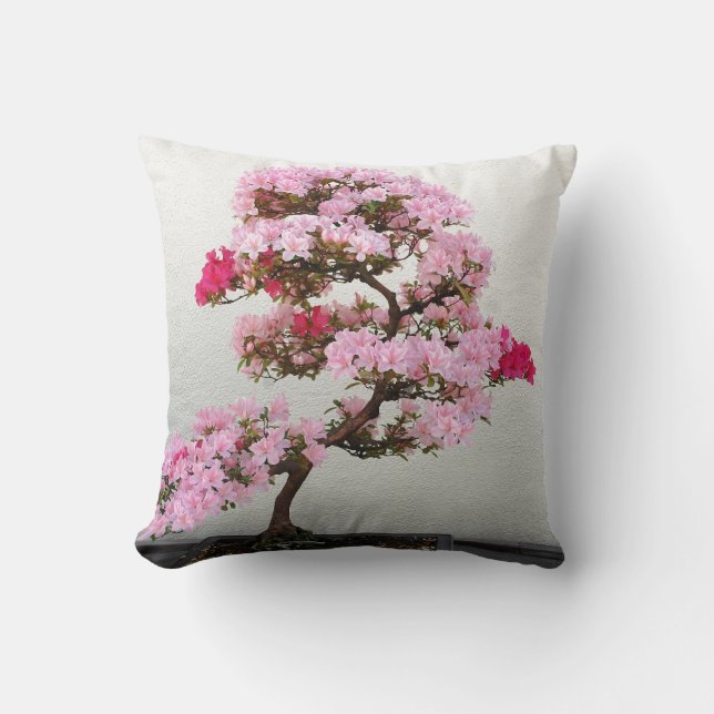 Pink Bonsai Tree Cushion (Front)