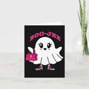 Pink Boo-jee Funny Ghost Halloween Card