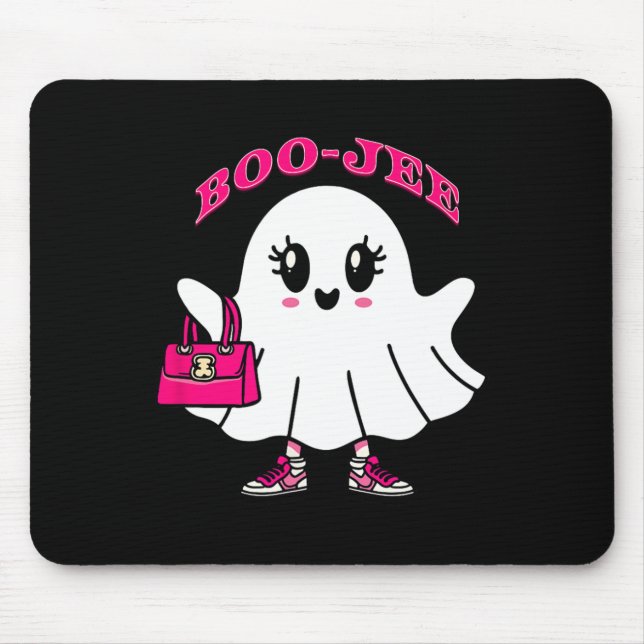 Pink Boo-jee Funny Ghost Halloween  Mouse Pad (Front)