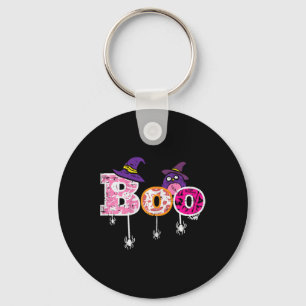 Pink Boo Spider Owl Scary Halloween Costume Women  Key Ring