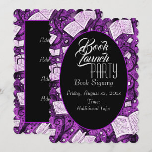 Pink Book Launch Party Invitation