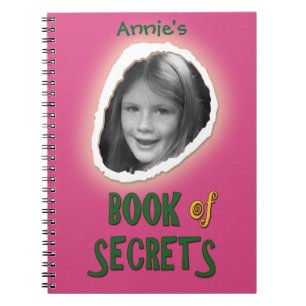 Pink Book of Secrets with Custom Photo and Name