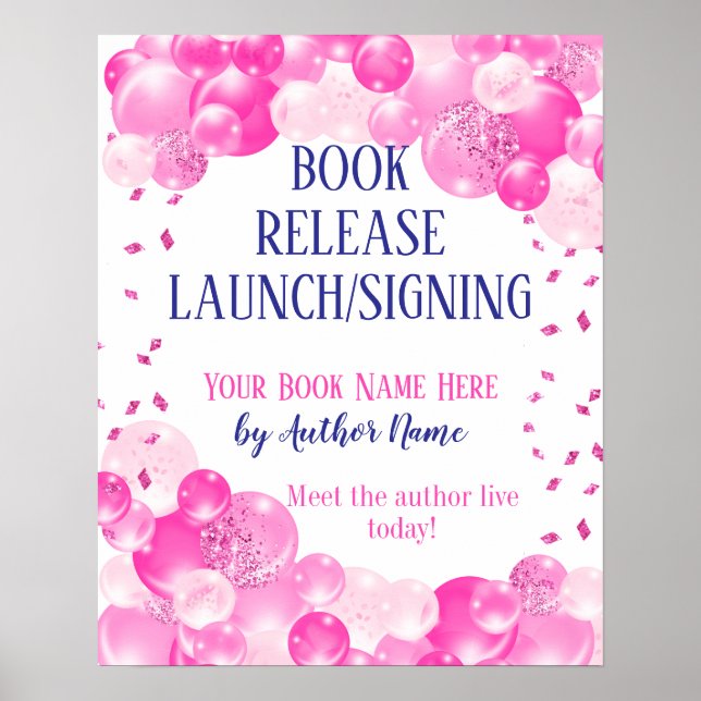 Pink Book Release Launch Signing Party Poster (Front)