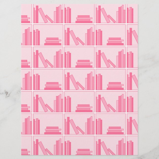 Pink Books on Shelf. (Front)