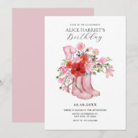 Pink boots flower bouquet 