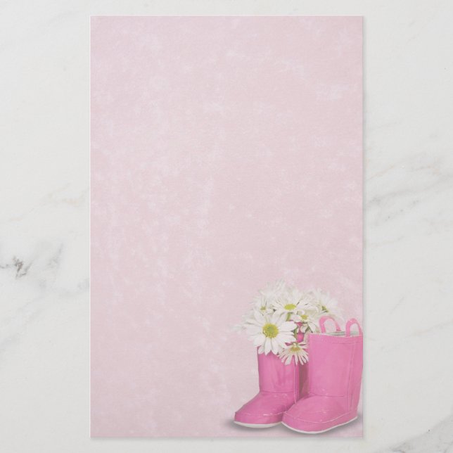 Pink Boots Stationery (Front)
