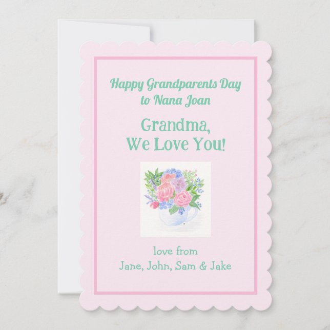 Pink Border Scallop Grandparents Day (Front)