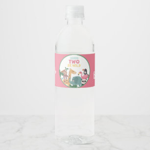 Pink Born Two Be Wild  Water Bottle Label