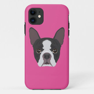 Pink Boston Terrier iPhone 11 Case