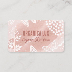 Pink Botanical Skin Care Business Card