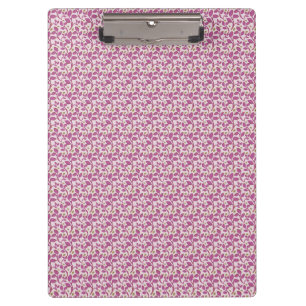 Pink Botanical Vine Pattern Floral Nature Design Clipboard