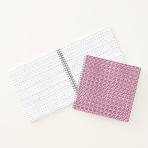 Pink Botanical Vine Pattern Floral Nature Design Notebook