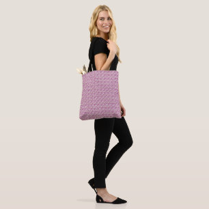 Pink Botanical Vine Pattern Floral Nature Design Tote Bag