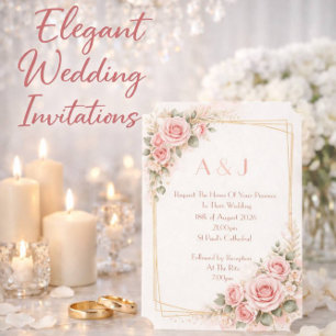 PINK BOTANICAL WEDDING INVITATION