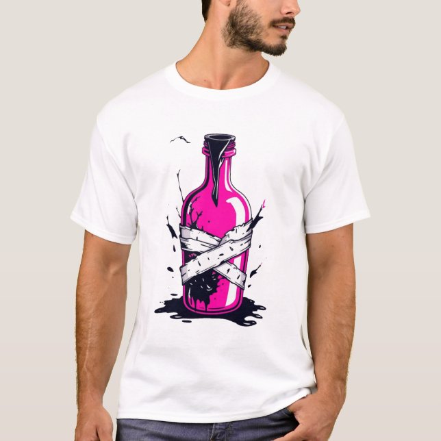pink botle toxic T-Shirt (Front)