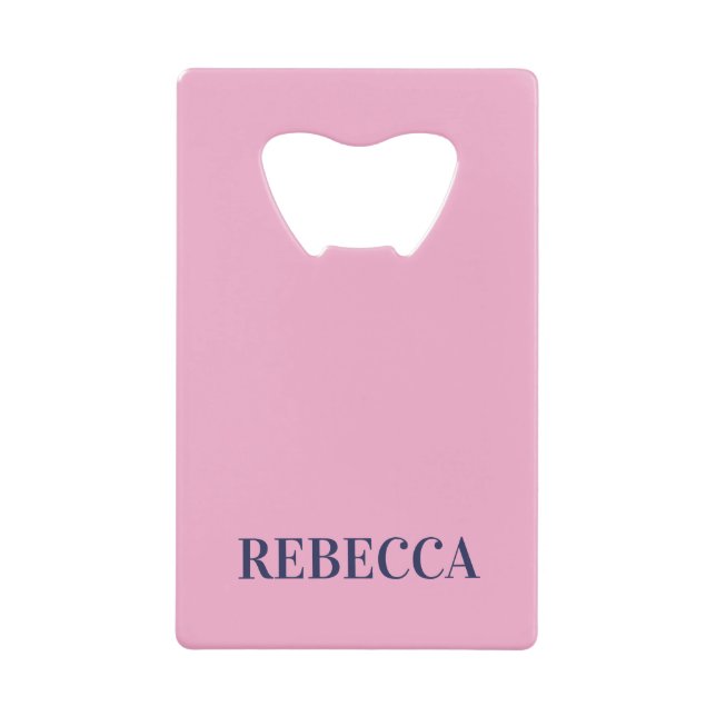 Pink Bottle Opener Custom Text Bar Key Gift Tool (Front)