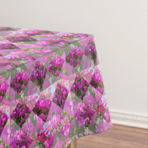 Pink Bougainvillea Diamond Cut Design, Tablecloth
