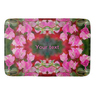 Pink Bougainvillea flower Bath Mat