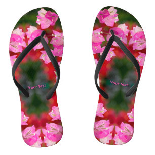 Pink Bougainvillea flower Jandals