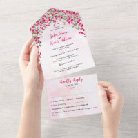 Pink Bougainvillea Tropical Forest Wedding Shower