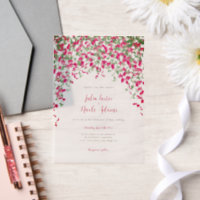 Pink Bougainvillea Tropical Forest Wedding Shower