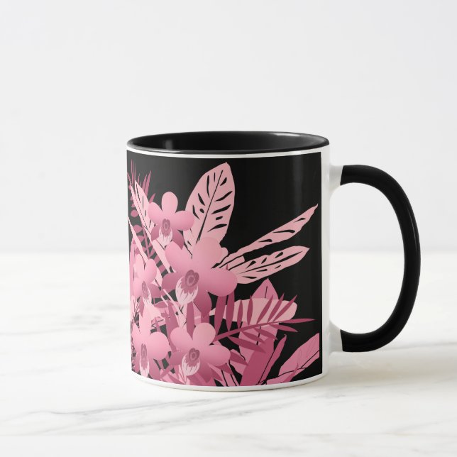Pink bouquet tropical mug (Right)